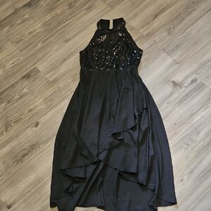 Elegant Black Sequin Evening Dress